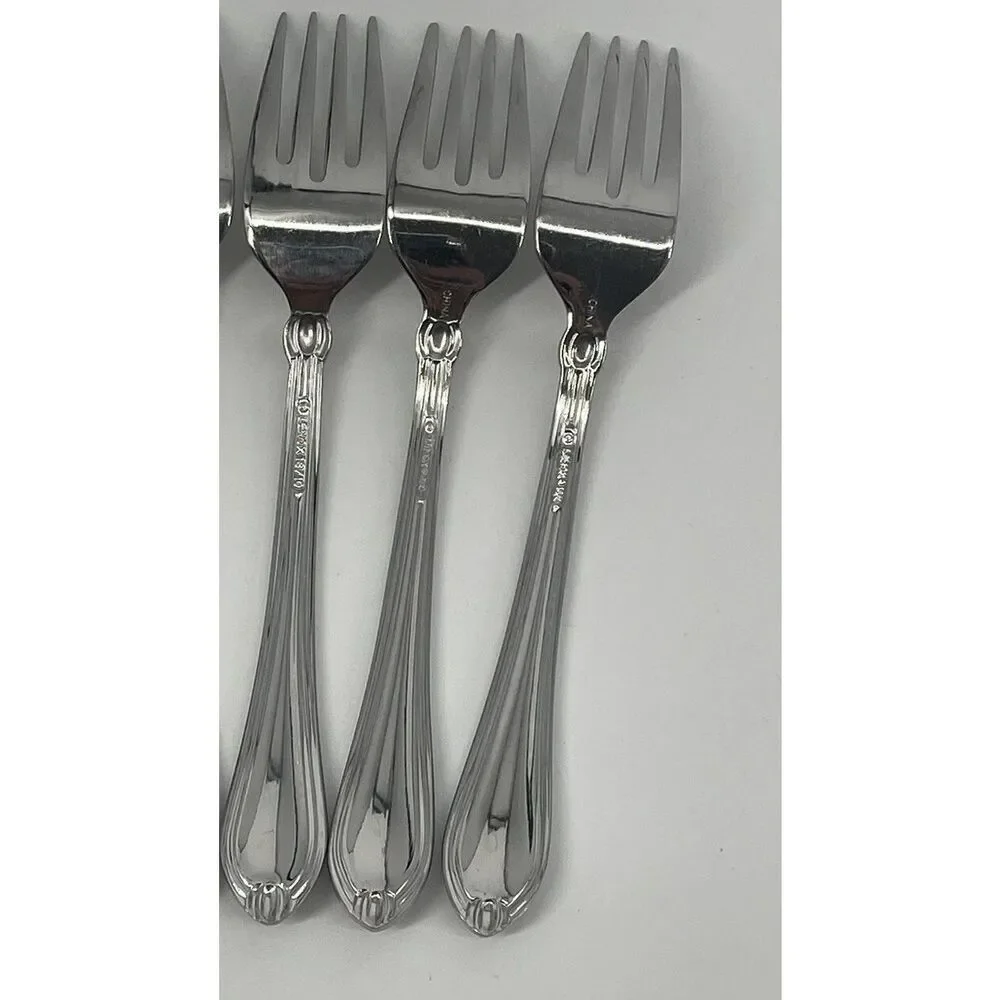 Lenox CHANDELLE Salad Forks GLOSSY 18/10 Stainless China 6 7/8